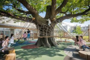 Nature-Oriented Design for Children inspired by fuji-kindergarten school